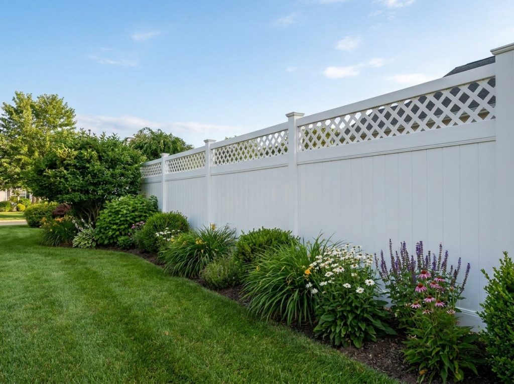 Horizontal Slat Semi-Privacy Aluminum Fence